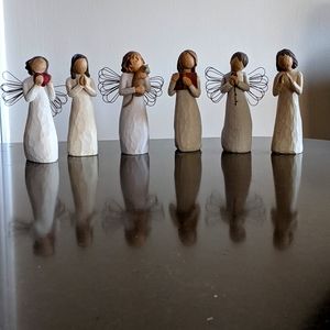 Collection of Six Willow Tree Figurines